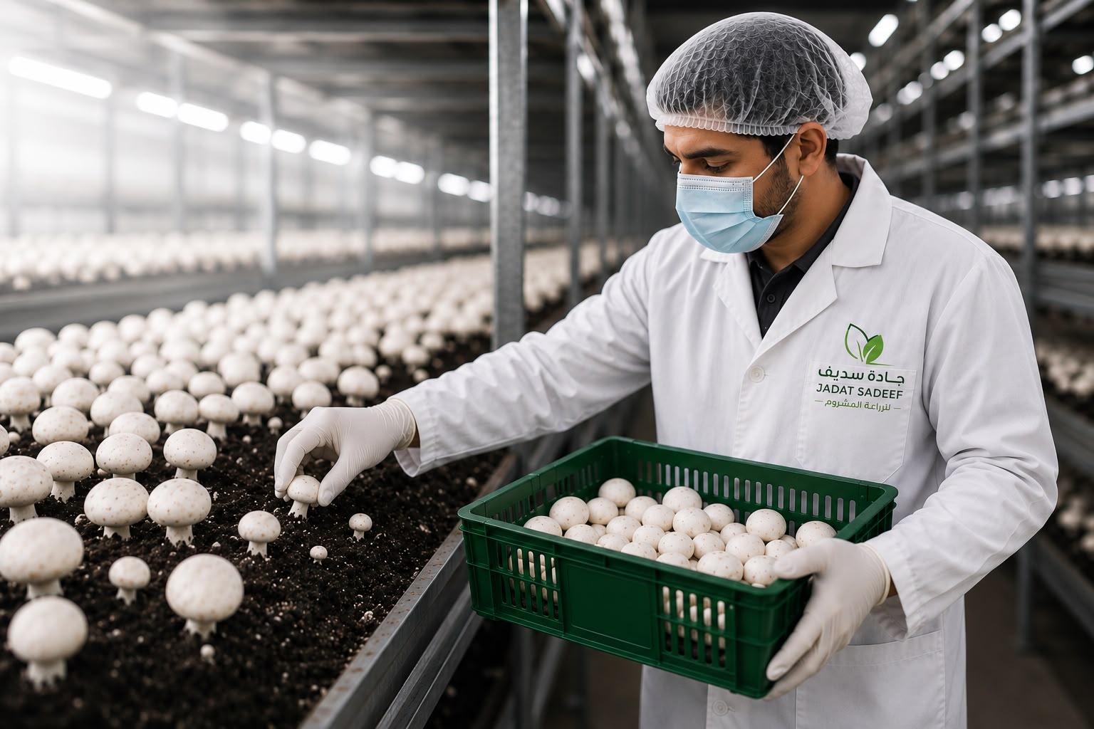 Jadat Sadeef mushroom harvesting